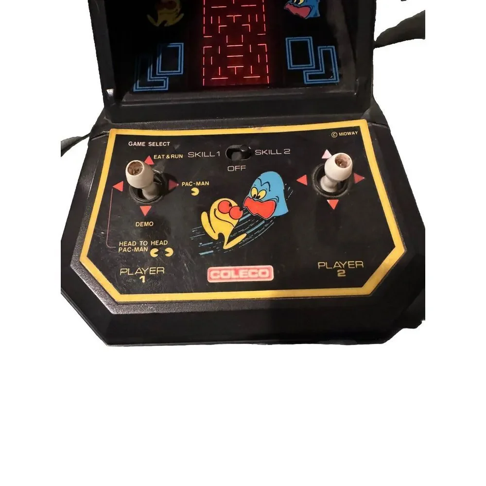 Coleco Midway PAC-MAN Mini Tabletop‎ Arcade 1981 Vintage 3 Games In 1 Tested